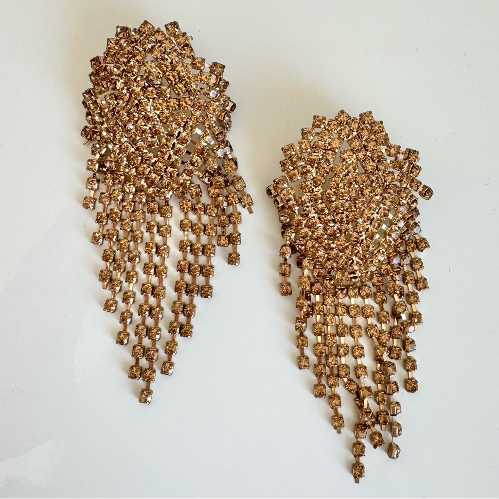 Shashi X Revolve Gold-Plated Crystal Earrings 45$
